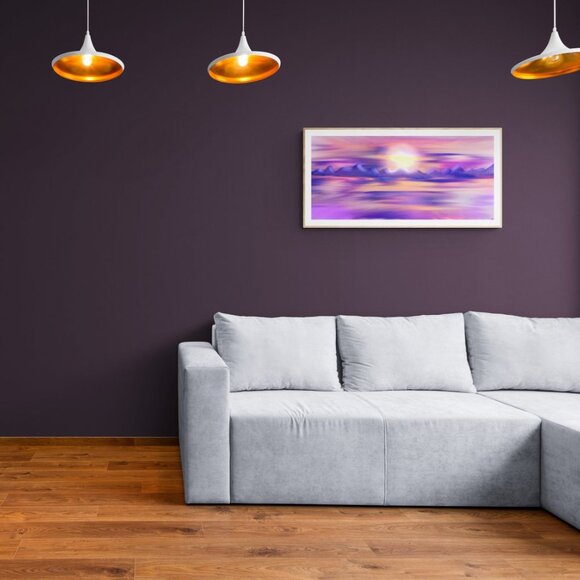 Purple Sunrise | Nature | Modern Wall Art Decor | Minimalist Digital Prints - Picture 3 of 3